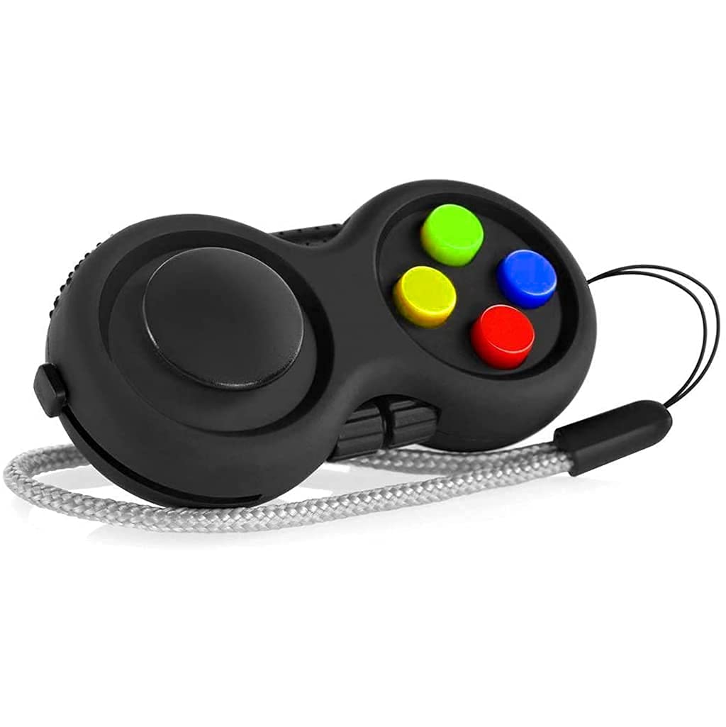 PATPAT Fidget Pad with 8-Fidget Functions 2nd Generation Fidget Toy Controller Stress Reducer Hand Shank Fidget Cube Perfect for Release and Anxiety Stress Relief Pop it Fidget Toys for Kids