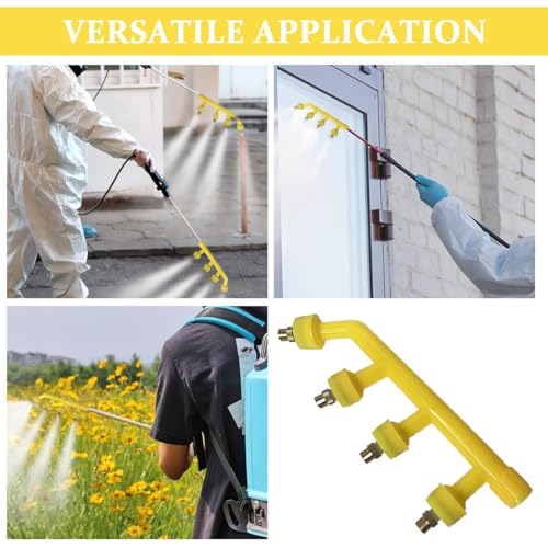 HASTHIP Pressurized Sprayer Nozzle for Electric Mist Sprayer Water Sprayer 4-Spout Nozzle Brass Metal Spouts Mist Sprayer Nozzle Replacement Electric Mist Sprayer Accessories