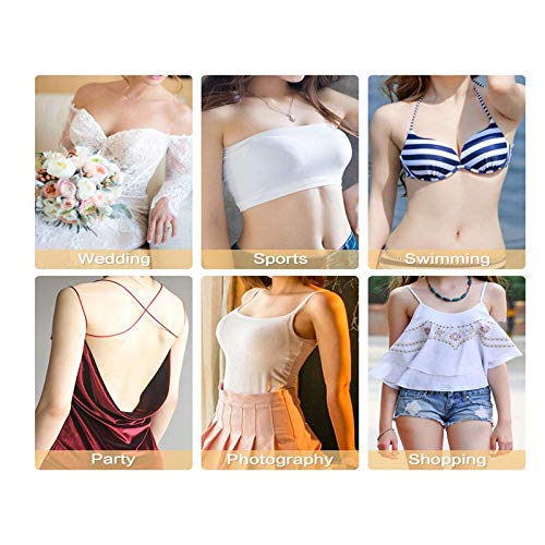 PALAY House of Quirk Women's Self Adhesive Nipple Breast Covers Sexy Breast Pasties Adhesive Bra Disposable (Beige)
