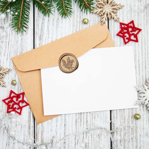 HASTHIP® 30PCS Golden Wax Seal Stickers Wedding Invitation Envelope Self-Adhesive Embossing Seals for Christmas Gift Wrapping Party Envelopes