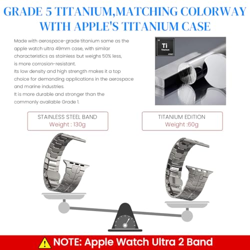 ZORBES Stainless Steel Band for Apple Watch Ultra 2 Band 49mm 45mm 44mm 42mm, Metal Strap with Folding Clasp for Apple Watch Series 9 8 7 6 5 4 3 2 1 Ultra/Ultra 2 Men (Silver, 49mm 45mm 44mm 42mm)
