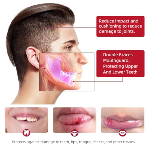 Proberos® Boxing Mouthguard High-Density EVA Teeth Guard for Upper Ergonomic Molded Shock Absorption Comfort Fit Easy to Clean One Size for Adults Teens Includes Storage Case 3PCS