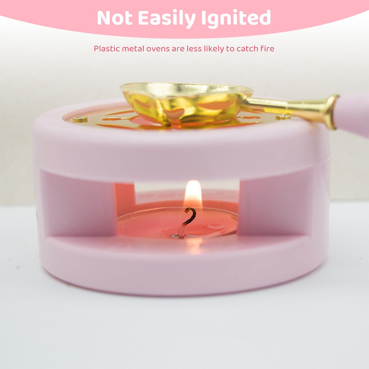 HASTHIP® Wax Seal Stamp Set - 15 Multicolor Beads, 6 Stamps, Pink Cat Claw Handle, Warmer, Spoon, Tweezers, 10 Tealights, Silicone Mat, Craft & DIY Gift Kit for Personalized Invitations & Packaging
