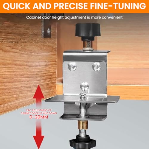 Serplex® Cabinet Door Installation Jig Mounting Tool Adjustable with Support Third Hand Heavy Duty Stainless Steel 3PCS