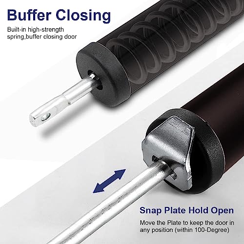 HASTHIP Door Closer Aluminum Alloy Safety Pneumatic Hydraulic Buffer Automatic Door Closer, Adjustable Speed Quiet Door Closer for Wooden Door, Metal Door, Security Door, Weight Up to 35 Kgs (Brown)