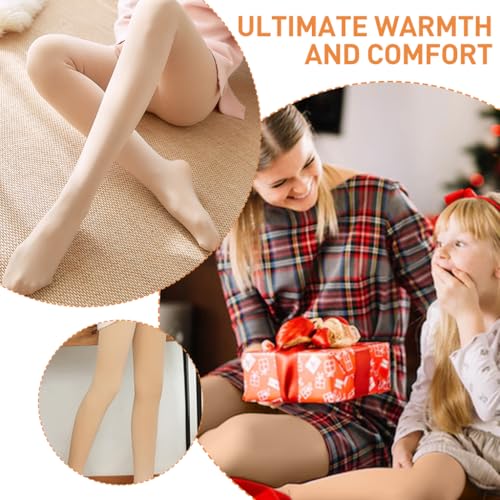 PALAY Women Thermal Tights Winter Fashion Thermal Footed Leggings Fleece-Lined Leggings Layering Leggings High Waist Stretchy Polyester Legging for Casual Wear