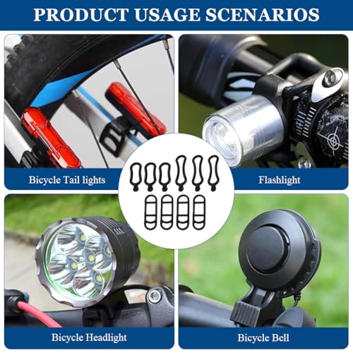 Proberos® 20PCS Bicycle Silicone Bands Handlebar Mounting Straps Elastic Flexible Rubber for Bike Light Phone Speaker Holder