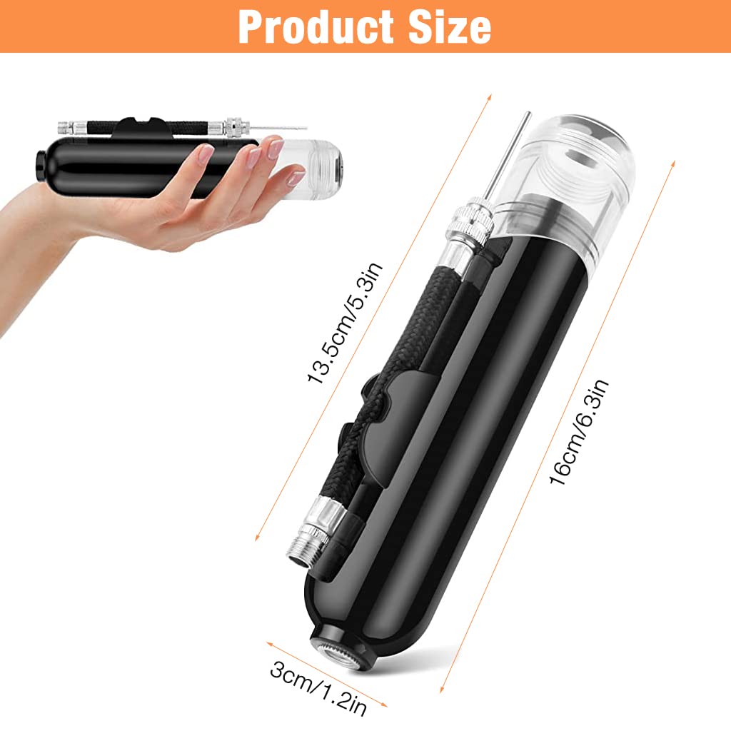 Proberos Air Pump, Cycle Mini Pump with 1 Needles and 2 Nozzles, Dual Action Inflate Mini Air Pump for Soccer Ball, Basketball, Volleyball, Bikes, Ball Sports Inflatable Accessories with pin