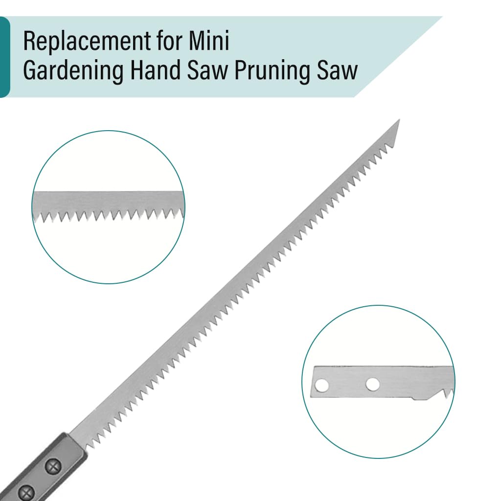 HASTHIP 5pcs Saw Blades Replacement for Mini Gardening Hand Saw Pruning Saw, 26cm Hand Robust Manganese Steel Saw Blade