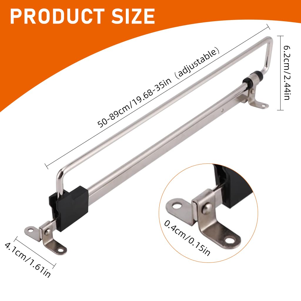 HASTHIP Wardrobe Organizer 19.69 Inches Pull Out Hanger Rail Space Saving Multi Hanger Organizer Hanging Rail for Wardrobe Modification Universal Screw Mounted Multi Hanger Organizer