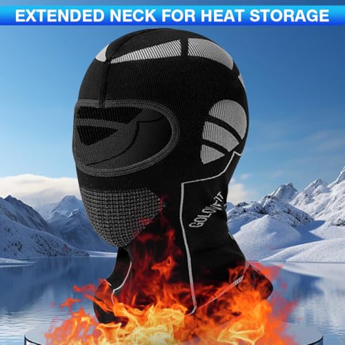 Proberos® Winter Balaclava Face Mask for Bikers Cyclists Thermal UV-Protected Stretchy Helmet Men Women Unisex Neck Gaiter Skiing Motorcycle Riding Running 2 PCS