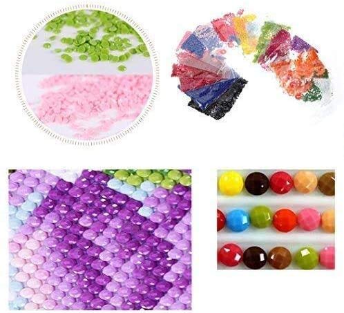 HASTHIP DIY 5D Diamond Painting Kits, Full Drill Rhinestone Embroidery Cross Stitch Pictures Arts Craft for Home Wall Decor, Peach Blossom Bridge-11.8x15.88In