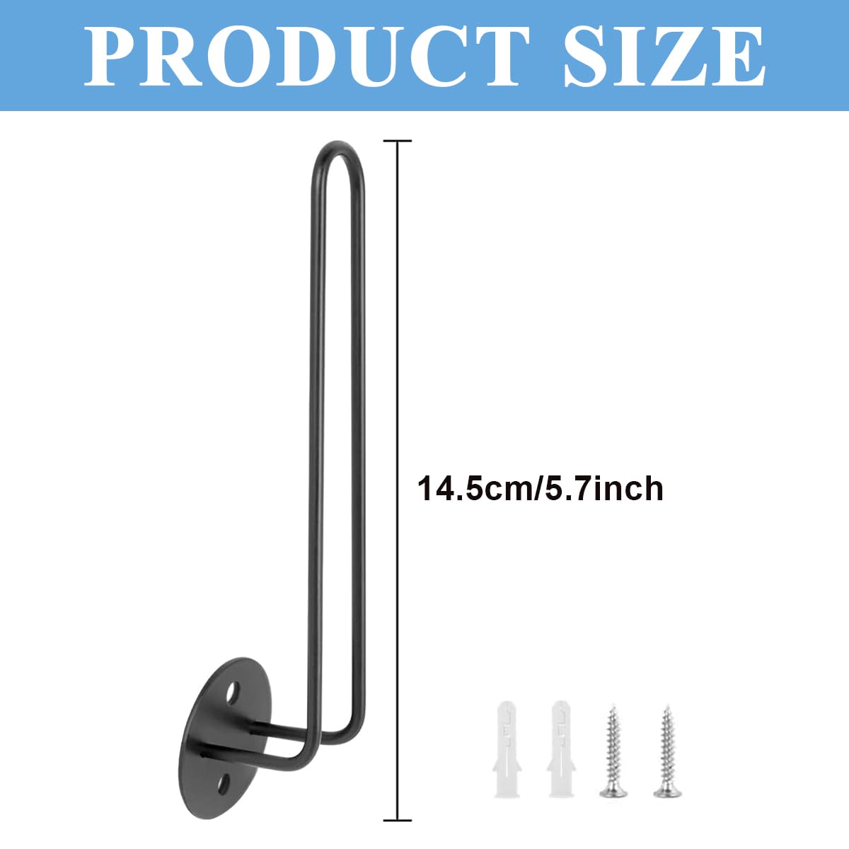 HASTHIP Wall Hat Organizer L-shaped Baseball Caps Holder Screw-mounted Hat Organizer for 10 Caps Minimalism Metal Cap Holder for Door, Closet, Bedroom