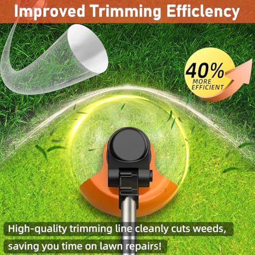 HASTHIP® 8PCS Grass String Trimmer Wire Weed Eater for Replacement 30Ft Nylon Line Spool Cutter Accessories with Spring Cap