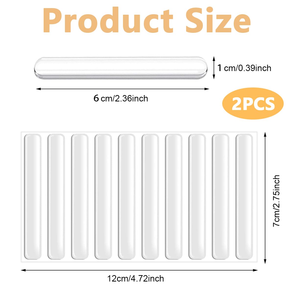 HASTHIP 20pcs Door Stopper Door Bumper 6cm Silicone Clear Bumpers Door Protector for Home, Table, Door Knob Self Adhesive Furniture Bumper