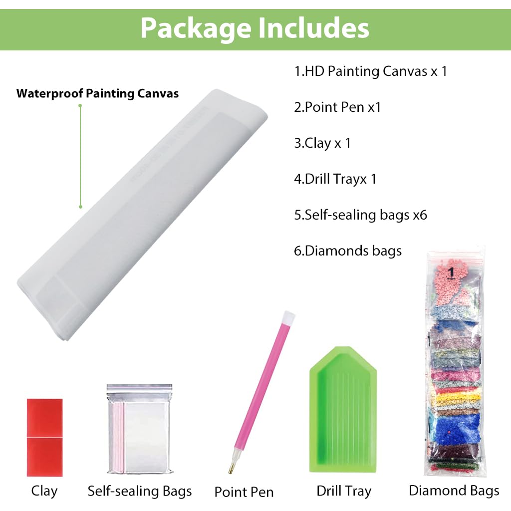 HASTHIP Diamond Painting Kit - 12x16inch Eye Diamond Painting Kits, 5D Diamond Painting Kit for Adults & Kids, Very Suitable for Home Leisure and Wall Decoration, Gift for Kids and Adults