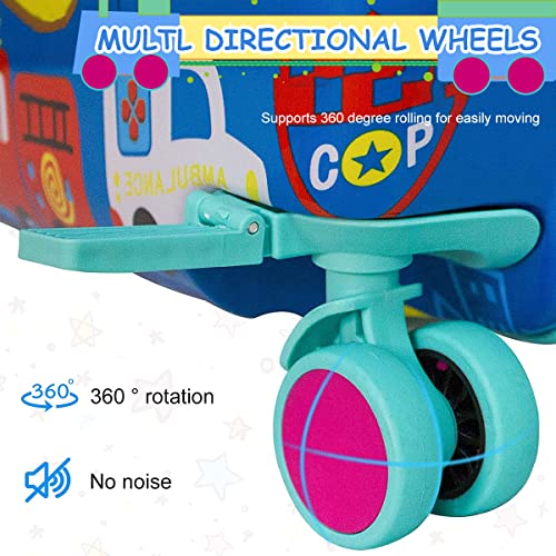 PALAY Travel Suitcase for Kids 2-5 Years Old Ride-on Suitacase for Toddler Cute Luggage Suitcase for Kids Carry on Luggage with Wheels for Kids Lightweight Kids Travel Suitcase for Family Travel