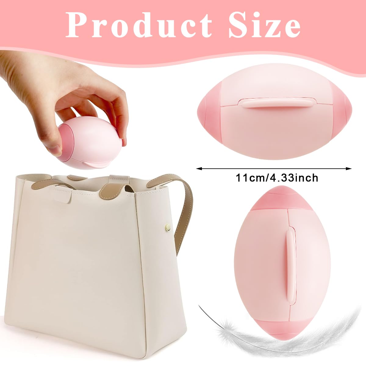 HANNEA Reusable Lint Roller, Portable Sticky Lint Roller Ball Removal Tool for Clothing, Furniture, Carpets, Beds, Sofas for Travel Household, Pink