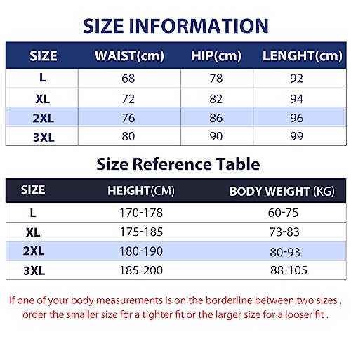 Optifit Tights for Men, Quick Dry & Stretchy Breathable Men's Long Compression Shorts for Gym, Running, Cycling, Swimming, Basketball, Cricket, Yoga, Football, Tennis & Many More Sports (XXL) Blue