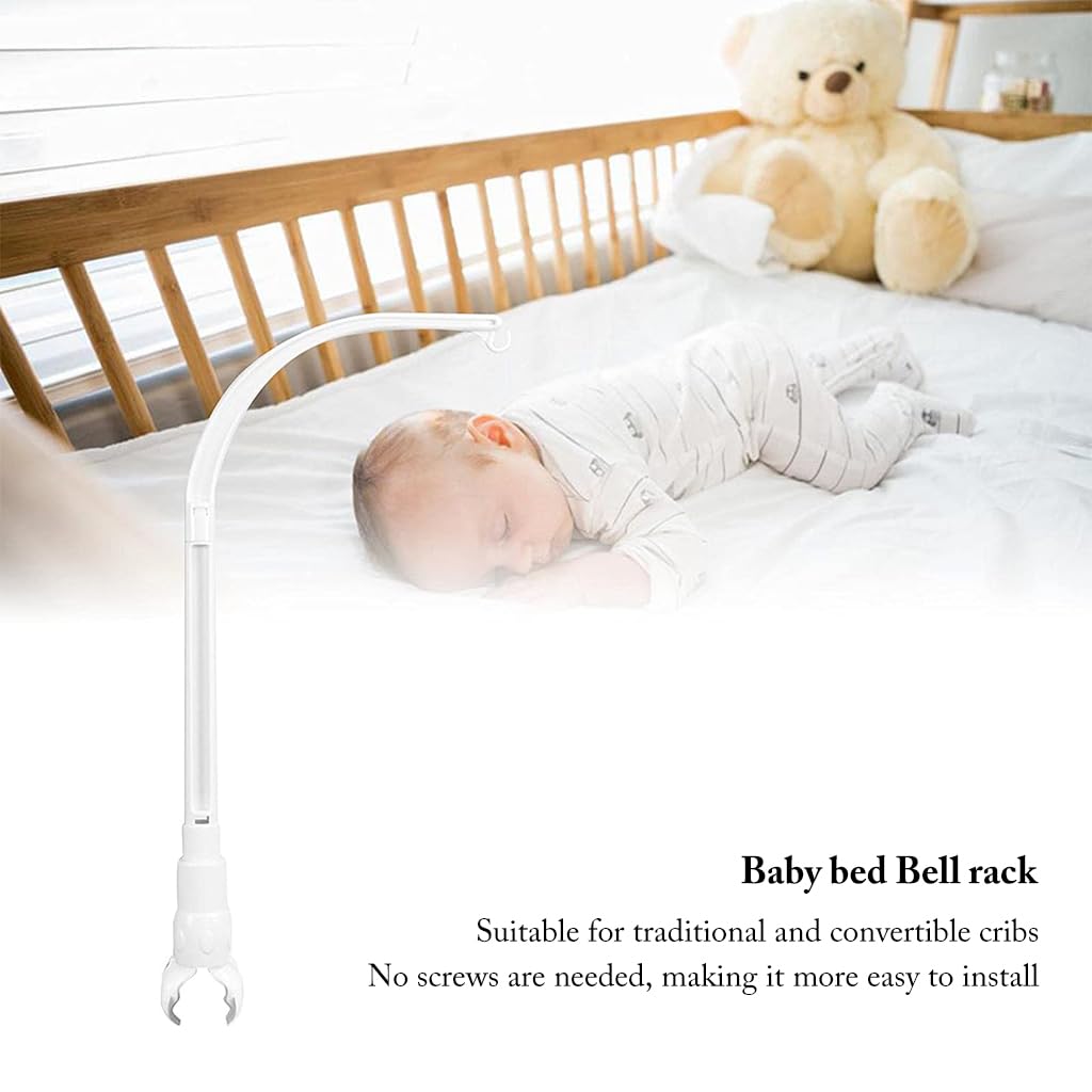 PATPAT Crib Mobile Arm Cradle Toy Stand Plastic Mobile Stand Universal 23 inches Stand for Cradle Hanging Toy Quick Installation Stand for Cradle Mobile Toy