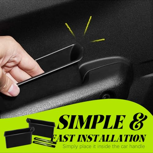 STHIRA® Car Organizer Case Front Row Door Handle Modification for Accessories Universal Plastic Storage Box for Suzuki Jimny JB64 JB74W 2019-2024 3PCS
