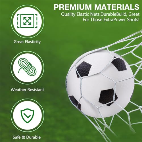 Proberos® Football Goals Kit Set of 6PCS Goal Target Nets DIY Assembly Small Outdoor Game with Inflatable Ball Toy Manual Pump Indoor