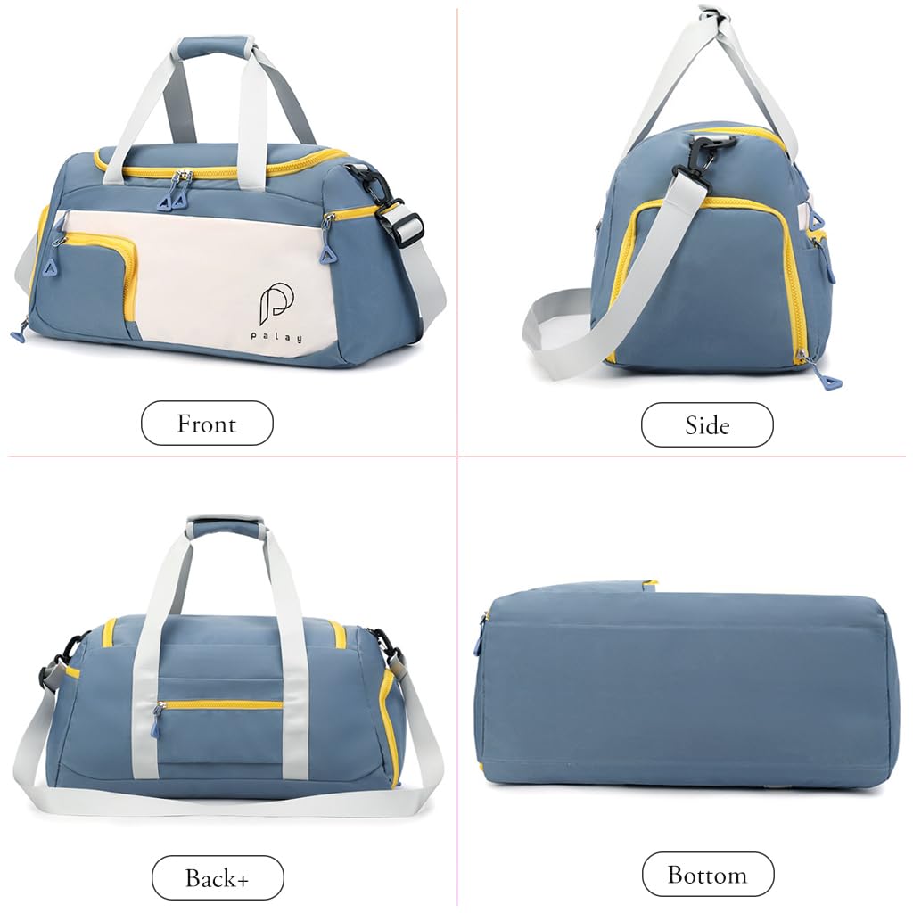 PALAY Gym Bag Fashion Gym Bag with Shoe Compartment Lightweight Duffle Bag Shoulder Bag Travel Bag Multifunctional Gym Bag Waterproof Day Pack Shoulder Bag Gym Bag with Adjustable Shoulder Strap