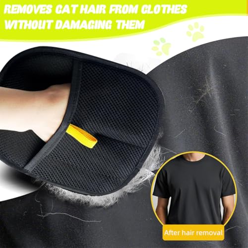 Qpets® Pet Hair Removal Gloves Static Catcher Mitt 9.85x8.46inches 3PCS