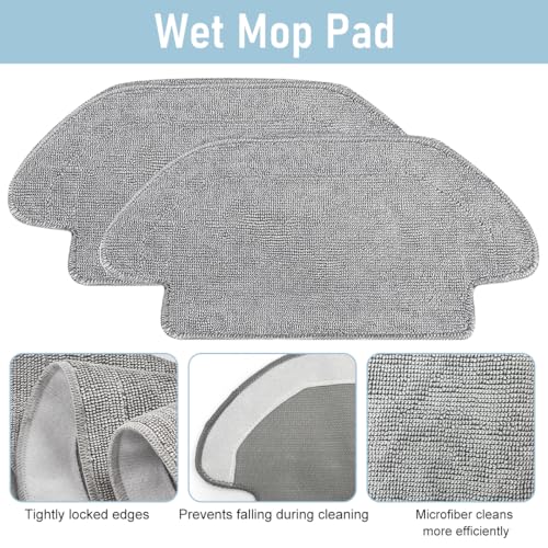 Verilux® Mopping Cloth for Mi Robot Vacuum Cleaner S10 Microfiber Absorbent Wet Dry Use Mop Cloth Replacements 3PCS