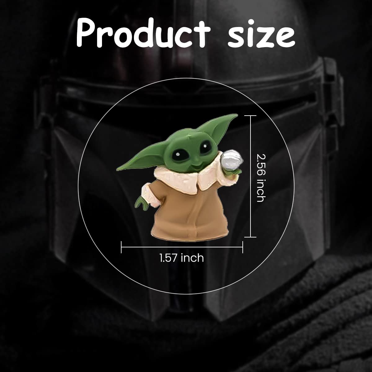 PATPAT Baby Yoda 6Pcs PVC Baby Yoda Soft Toy 2-2.4 inch Yoda Model Toys for Kids Adult Star Wars Yoda Figures Toy Set Birthday Gift for Kids Cute Desk Decoration for Office Home