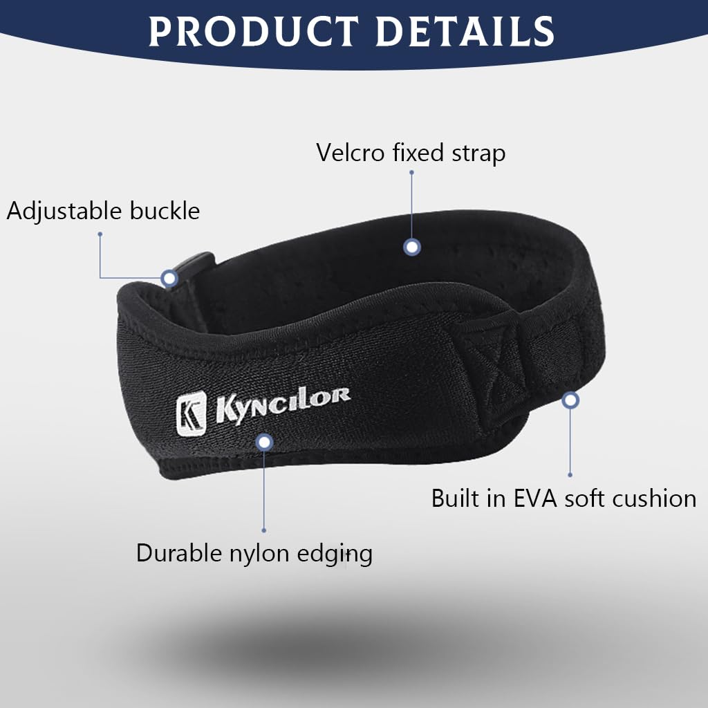 Proberos Patella Brace Adjustable Knee Brace for Men Women Patella Brace for Weightlifting Running Squatting Basketball Working Out, 1 Pcs Knee Brace
