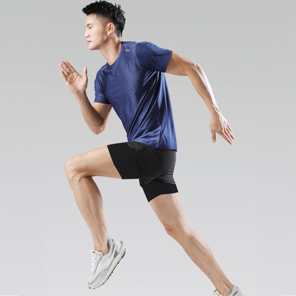 Proberos Swimming Shorts for Men with Pockets, Elastic Double Layer Swimming Trunk, Quick Dry Breathable Shorts, Multi Functional Sport Shorts, Suit for Swimming Running Outdoor Sports