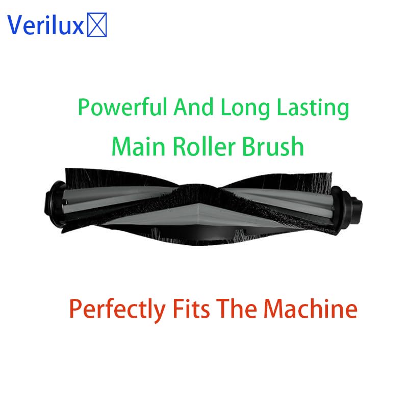 Verilux® Replacement Accessories for Ecovacs Deebot U2 PRO Robot Vacuum 2 Side Brushes 3 Filters 3 Rags 1 Main Brush 3 PCS