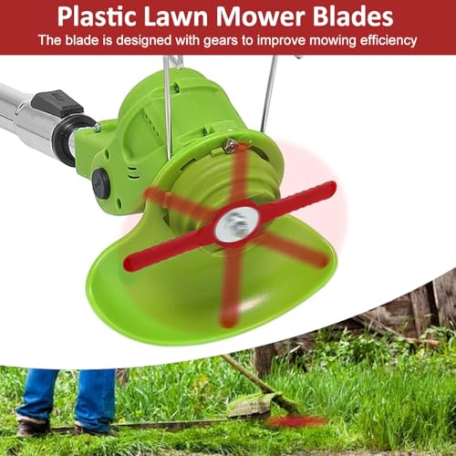 HASTHIP 20Pcs Lawn Mower Blades Replacements 140x 14mm Plastic Mower Replacements Blades Serrated Mower Blades
