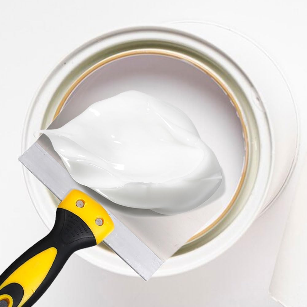 Serplex Putty Scraper Curved Stainless Steel Putty Scraper Wall Putty Paint Plaster Trowel, Putty Shovel Scraper Putty Spatula Anti Slip Handle Putty Scraper