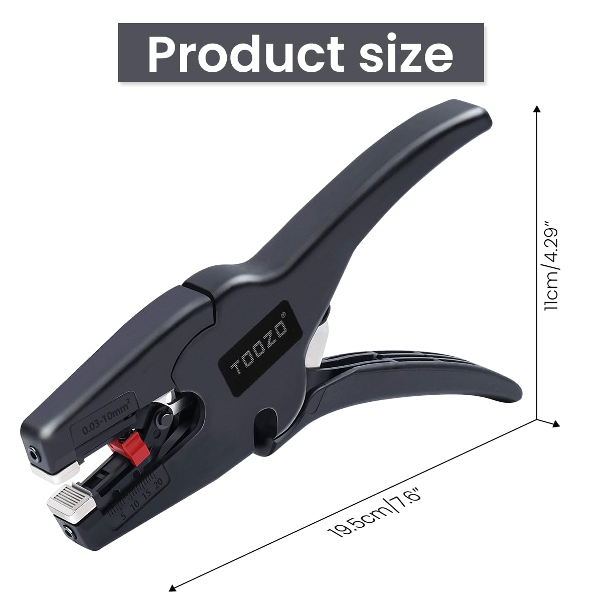 Serplex Wire Cutter Tool Wire Stripper and Cutter 2 in 1 Crimping Tool for 32 to 7 AWG Electrical Wire Cables, Automatic Cutting Plier Wire Stripping Tool for Electronic, Electric, Automotive