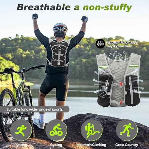 Proberos® Hydration Vest Running Backpack Lightweight Vest for Outdoor Cycling Mesh Bag for Trail and Cycling 3 PCS