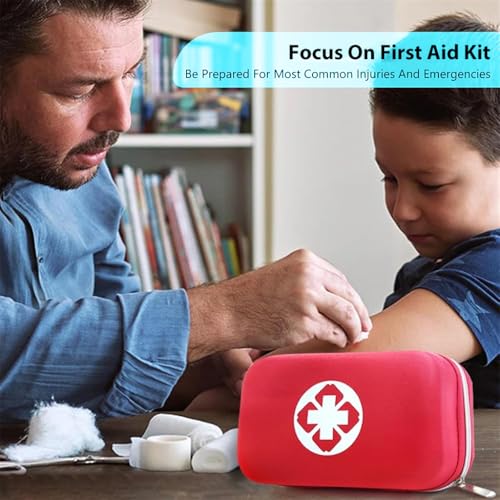 Proberos® First Aid Kit Bag Waterproof EVA Medicine Storage Box Medications Organizer Portable Supplies Package Compact Lightweight Emergency Rescue Case for Travel Camping Home 21x13x5cm 2PCS