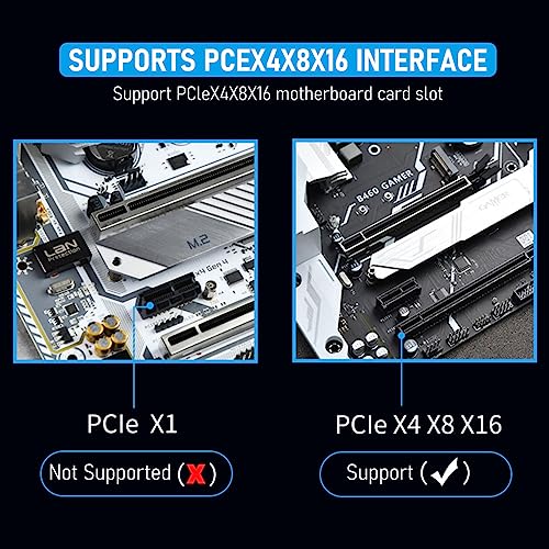 Verilux® M.2 NVMe to PCI-E X4 Adapter High Speed Universal Interface Compatible with NVMe 2230 2242 2260 2280 2PCS
