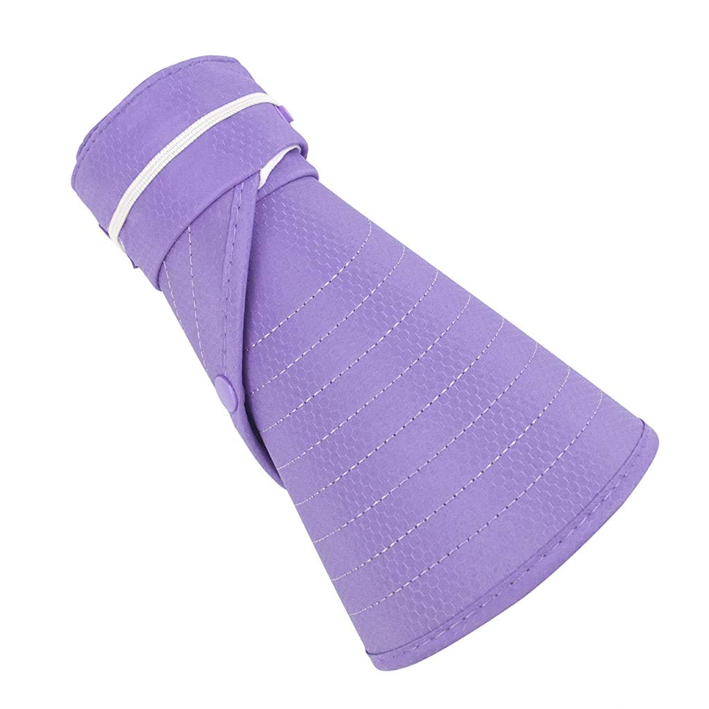 GUSTAVE® Women Sun Wide Brim UV Protection Fishing Hat Foldable Ponytail Summer with Detachable Flaps Purple 2PCS