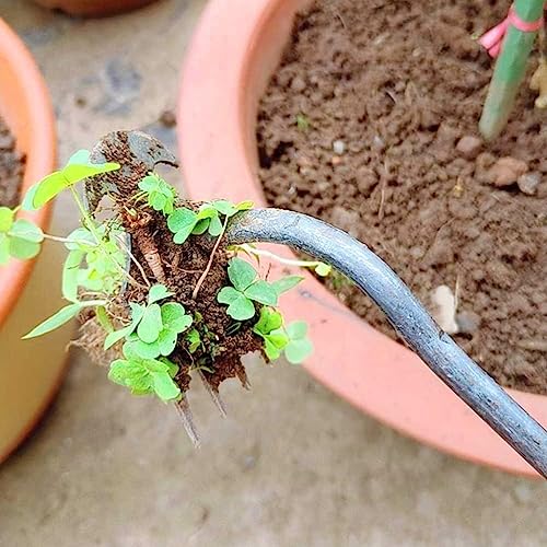 HASTHIP® Weeder Hand Tool, 35cm Garden Weeding Tool Steel 4-Claws Weeder Hand Tool, Portable Weed Puller, Manual Weed Puller for Lawn, Garden, Plant Pot 2 PCS