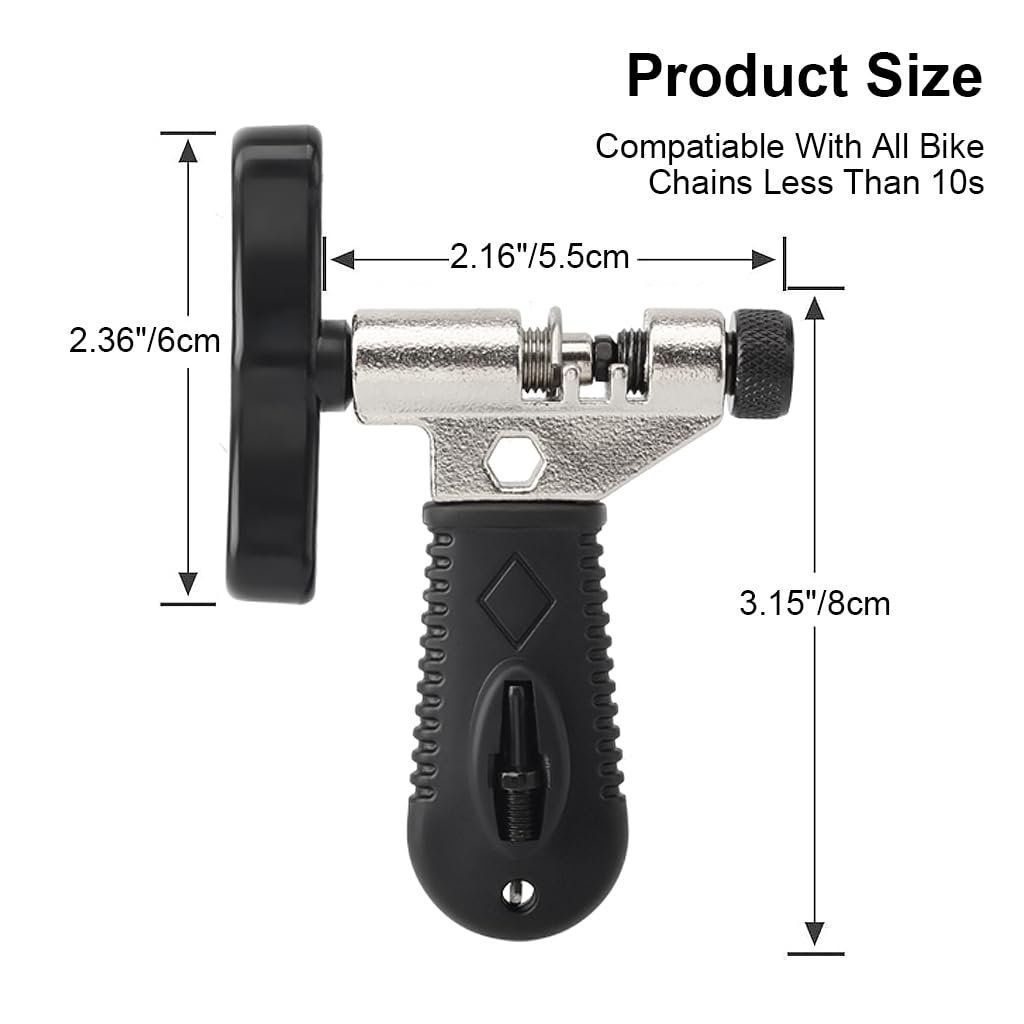 Serplex Bike Chain Tool for Bike Maintenance Universal Bike Chain Tool for 3/32 Inches Chain, 3/16 Inches Chain, 5-10 Speed Chain Repair Removal Bicycle Chain Splitter Cutter Rivet Remover