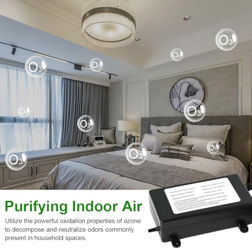 HASTHIP® Household Ozone Generator Multifunctional for Air Purification Water Treatment Vegetable Cleaning 1000 mg/h Machine Purifying 3 PCS