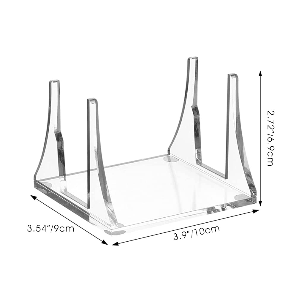 ZORBES Mac Mini Stand Mac Mini Mount Desktop Stand for Apple Mac Mini 2010-2020 Clear Acrylic Organizer Wall Mount Mac Mini Holder Under Desk Mount Dock for Apple Mac Mini