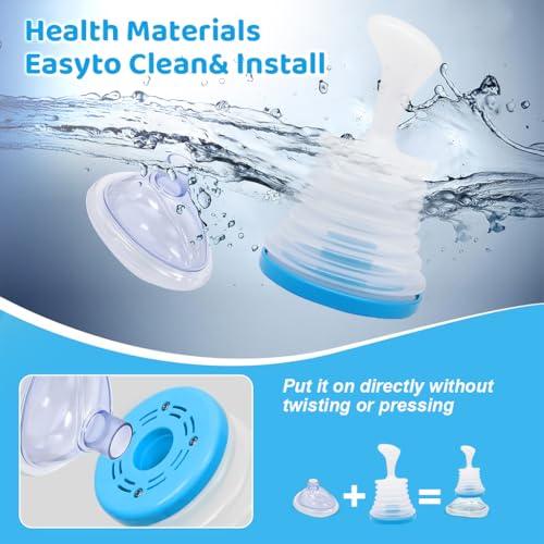 HANNEA® Choking Rescue Device Anti Choking for Kids and Adults Portable Emergency Airway Suction for Home Travel Blue 3 PCS