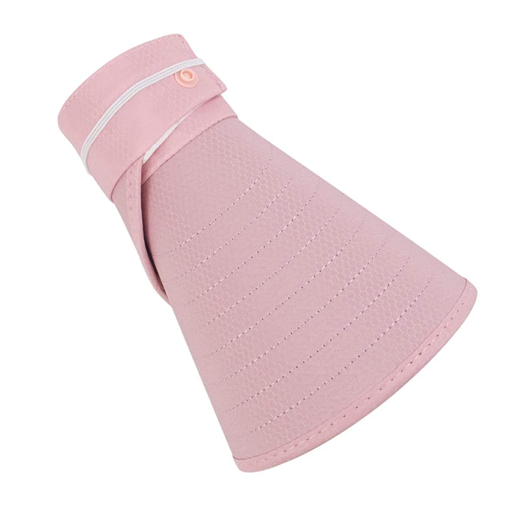 GUSTAVE Women Sun Wide Brim UV Protection Fishing Hat Foldable Ponytail Summer Hats with Detachable Flaps Pink