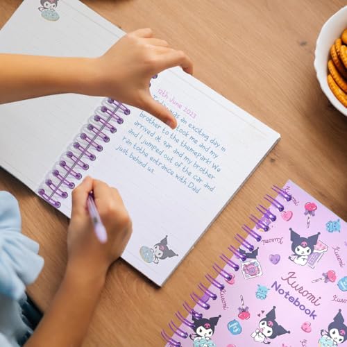 HASTHIP® 219PCS Kawaii Kuromi School Supplies Set Stationeries with Notebook Pencil Pouch Click Pens Card Holder Book Markers 50Pcs Stickers Note Girls Gift