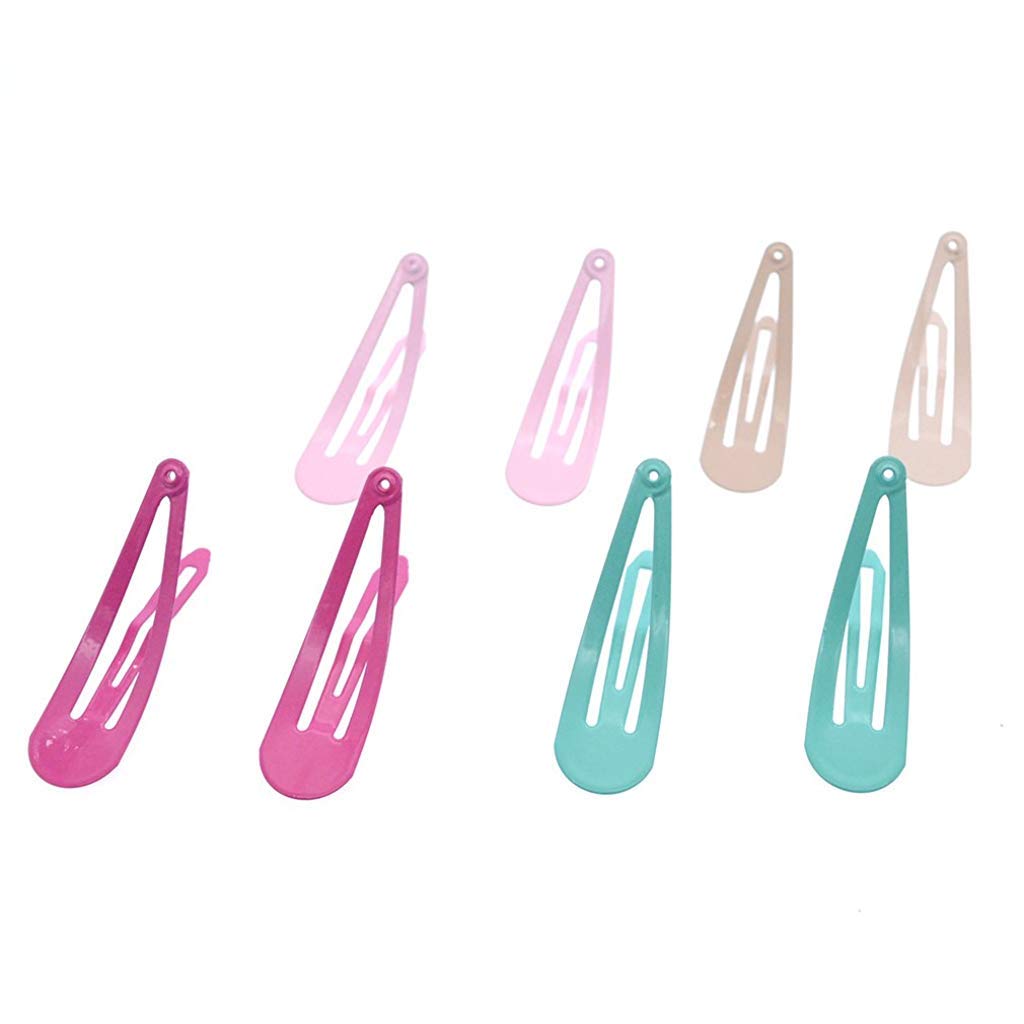 MAYCREATE 40 Pcs Hair Clips for Girls Kids Metal Snap Barrettes Cute Mini Hair Clips for Baby Girls Candy Color Hair Accessories
