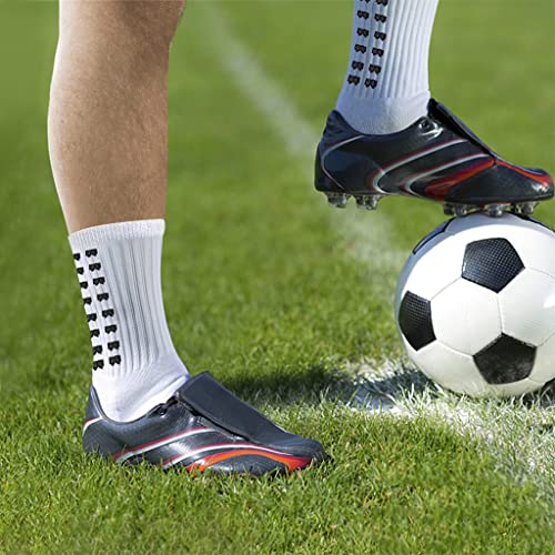 Proberos® Athletic Socks for Men Women Hi-Tech Performance Rubber Anti-Slip Thicken Cushion Sport Ankle Length Badminton Soccer Running Gym Indoor Training 3 PCS