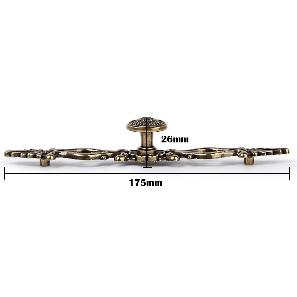 HASTHIP 2 Pack 191mm Traditional Antique Brass Cabinet Drawer Door Pulls Wardrobe Handles